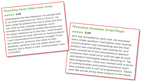 Photoshop Extensions Testimonials