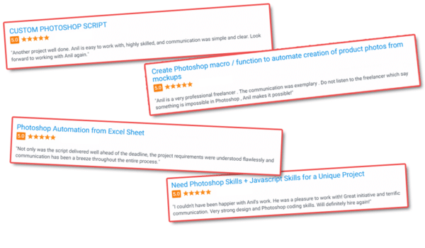 Photoshop Automation Testimonials